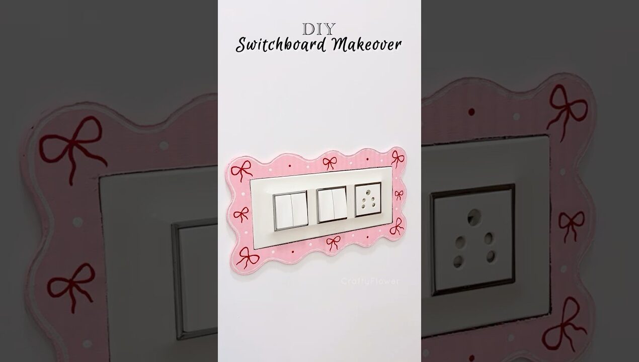 DIY Using Only Cardboard 😱✨ | Switchboard Makeover #diy #craft #shorts