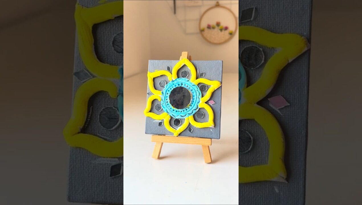 Mini Lippan Art | DIY Art & Craft #diy #art #craft #shorts