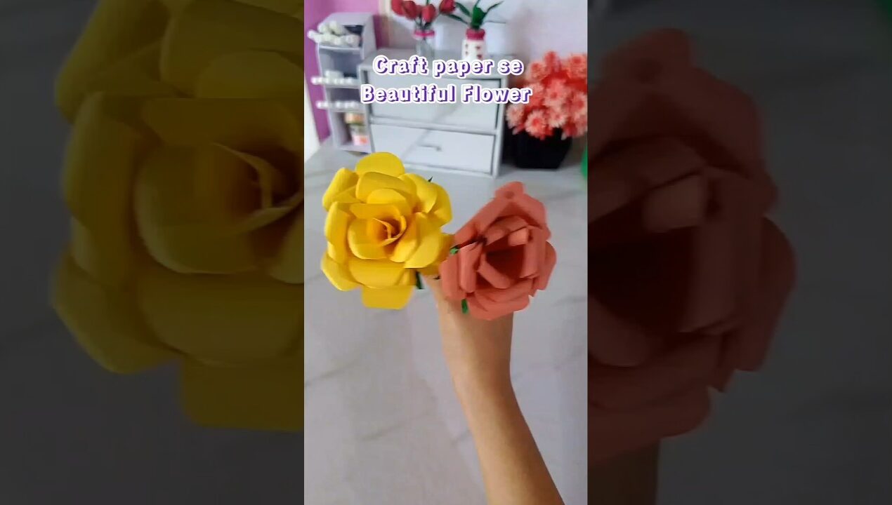 Craft paper se Beautiful Flower #shorts #craft #handcraft #diy#creativity #handmade#craft ideas