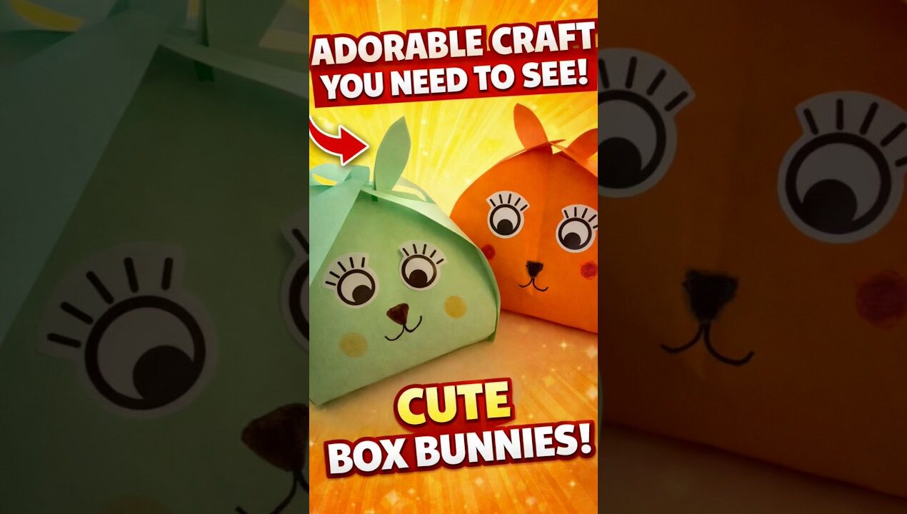 DIY Paper Bunny Gift Box – Super Easy Craft! 🐰