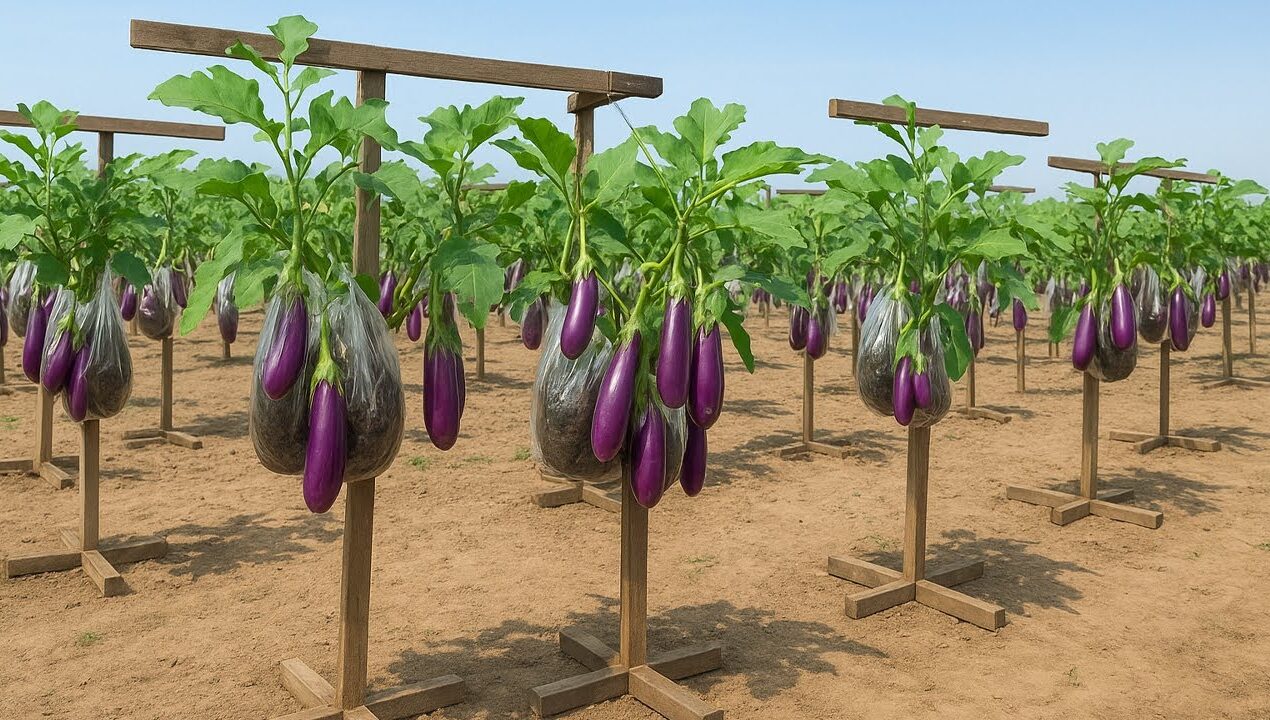 Don’t throw away plastic bags – This eggplant growing method will surprise everyone!