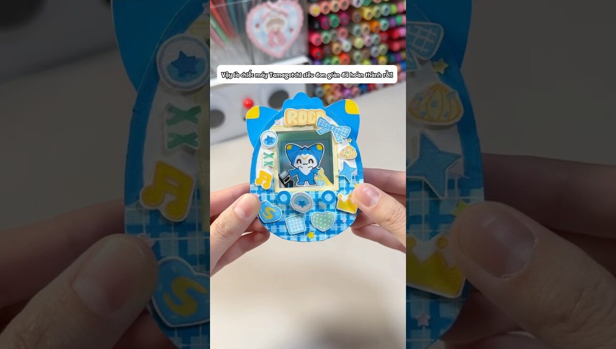 Cách làm tamagotchi bằng giấy siêu dễ thương #diy #desksetup #handmade #washitape #trending #craft