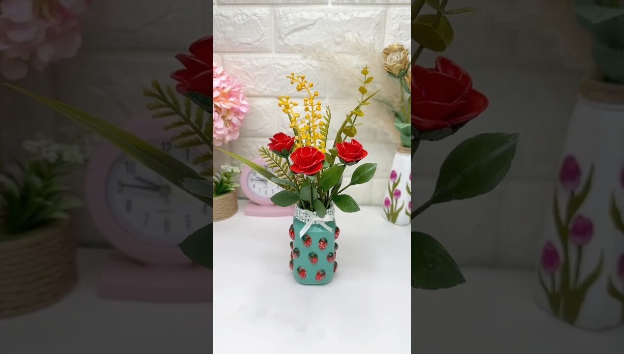 DIY Glue Rose #shorts #diy #craft #viralshort #viralvideo #rose #handmade #homedecor #flowers