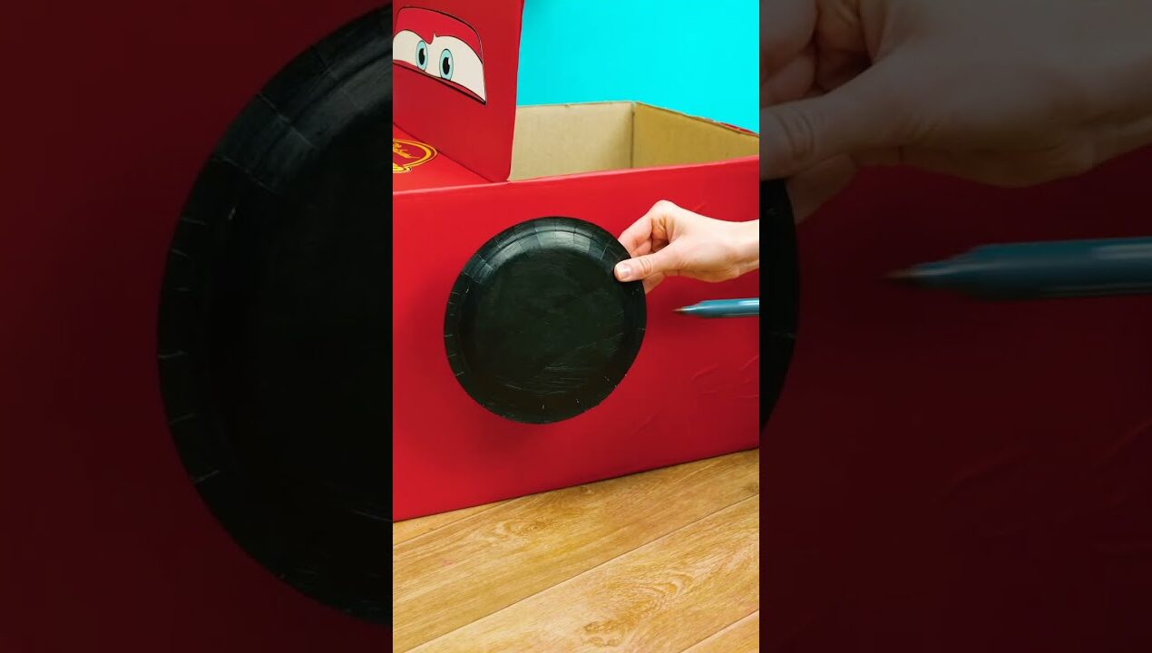 ⚡ Ka-Chow! 🏎️ Driving Our Lightning McQueen DIY Car! 🤩
