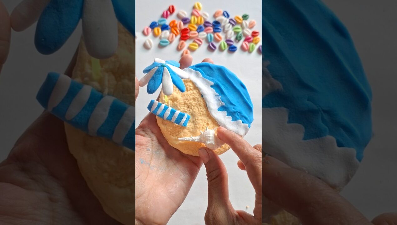 DIY clay art | beach ⛱️ | #shorts #clayart #claycraft #beach #trending #clayartist #viralvideo #art