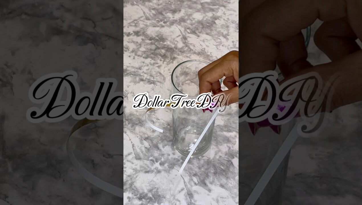 Dollar Tree DIY Vase Idea #dollartreediy #diyvase #diydecor #diyideas #dollartreehacks