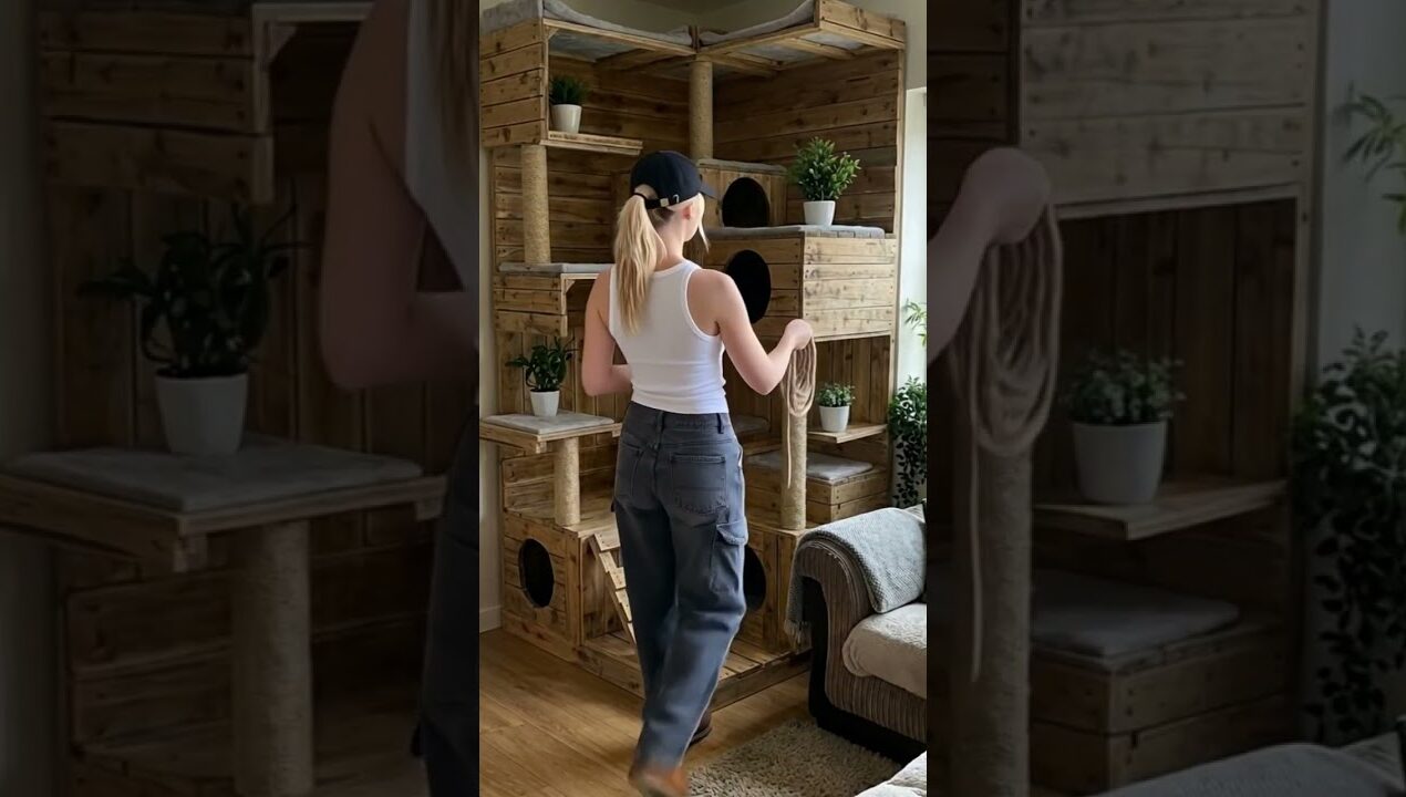 Cozy DIY Cat Playground Transformation | Warm Home Ideas for Cat Lovers 🐾