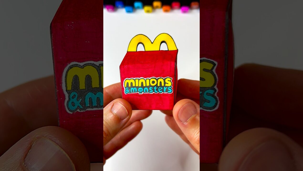 DIY Miniature McDonald’s Minions Happy Meal | Paper Craft Ideas #shorts #papercraft
