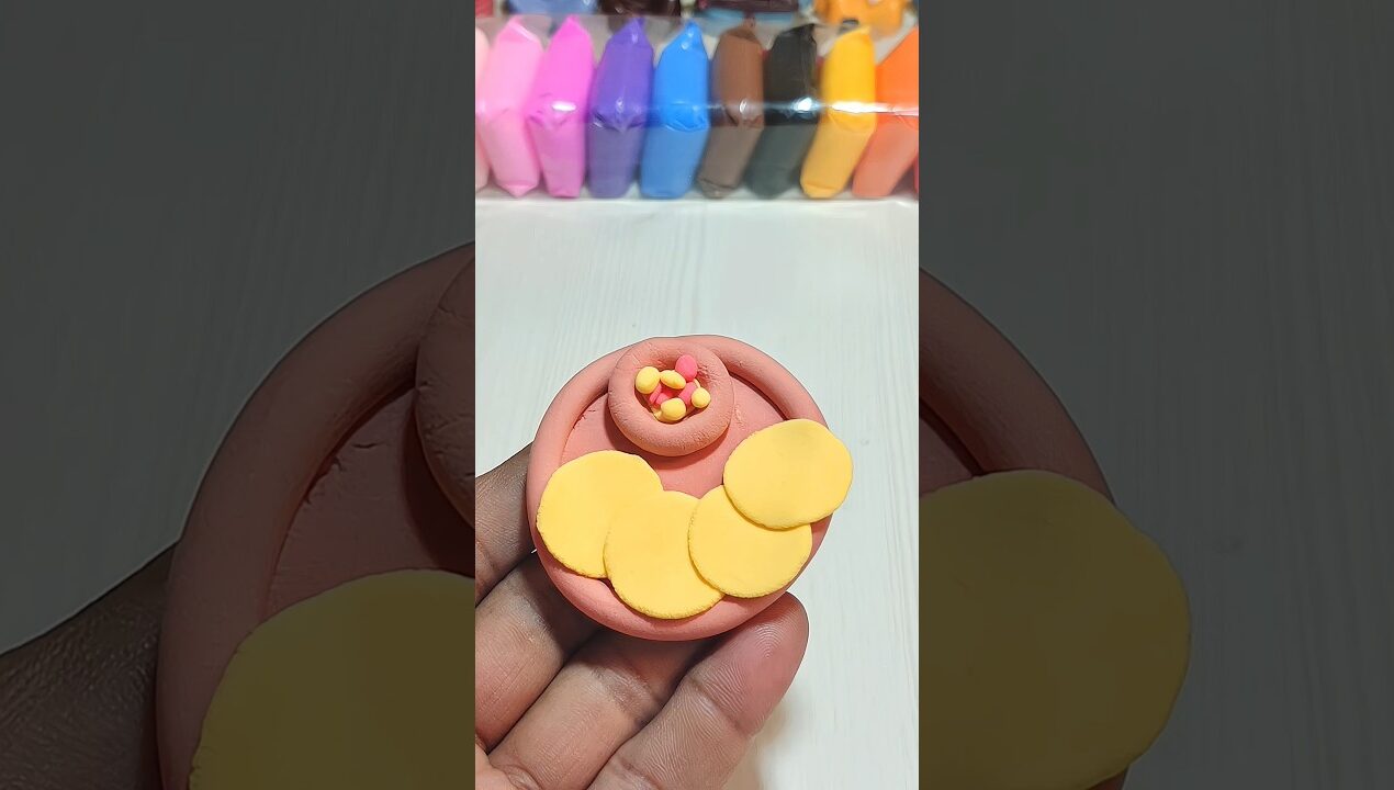 DIY Craft Idea😍How to make puri and plate with super clay🍝🥹#shorts #trending #clayart#ytshorts