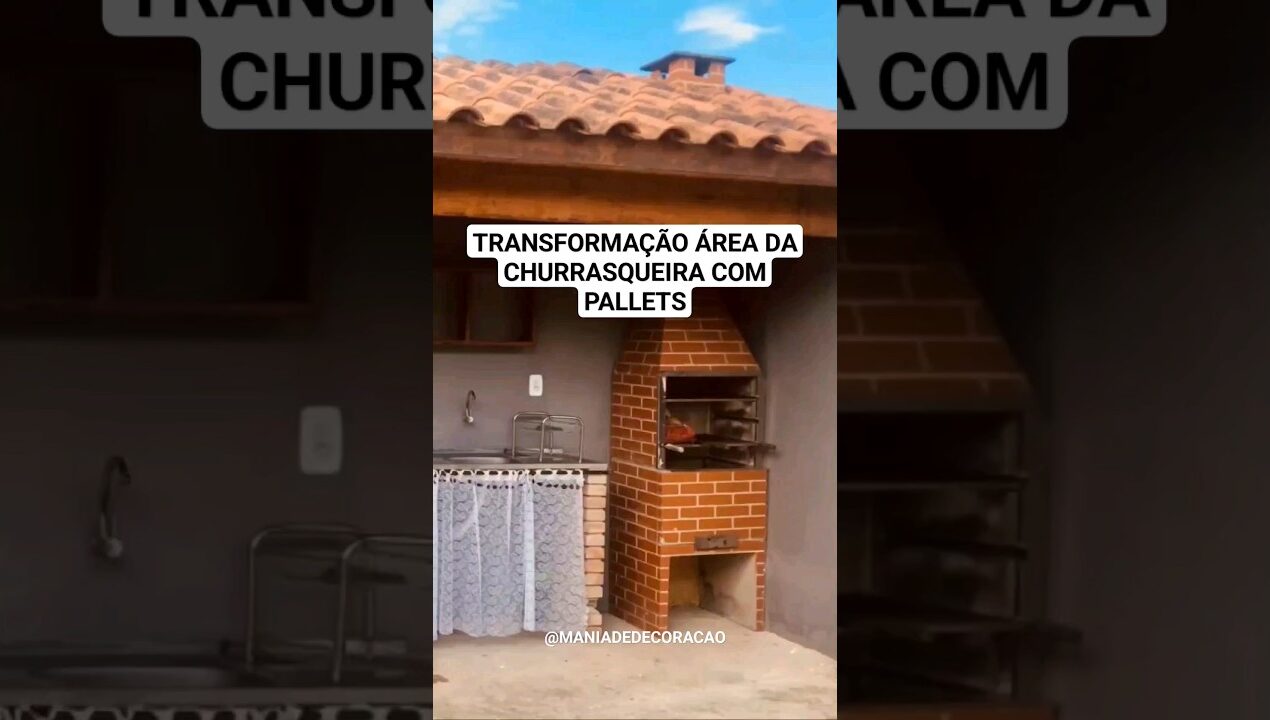 Transformação área da churrasqueira com PALLETS!