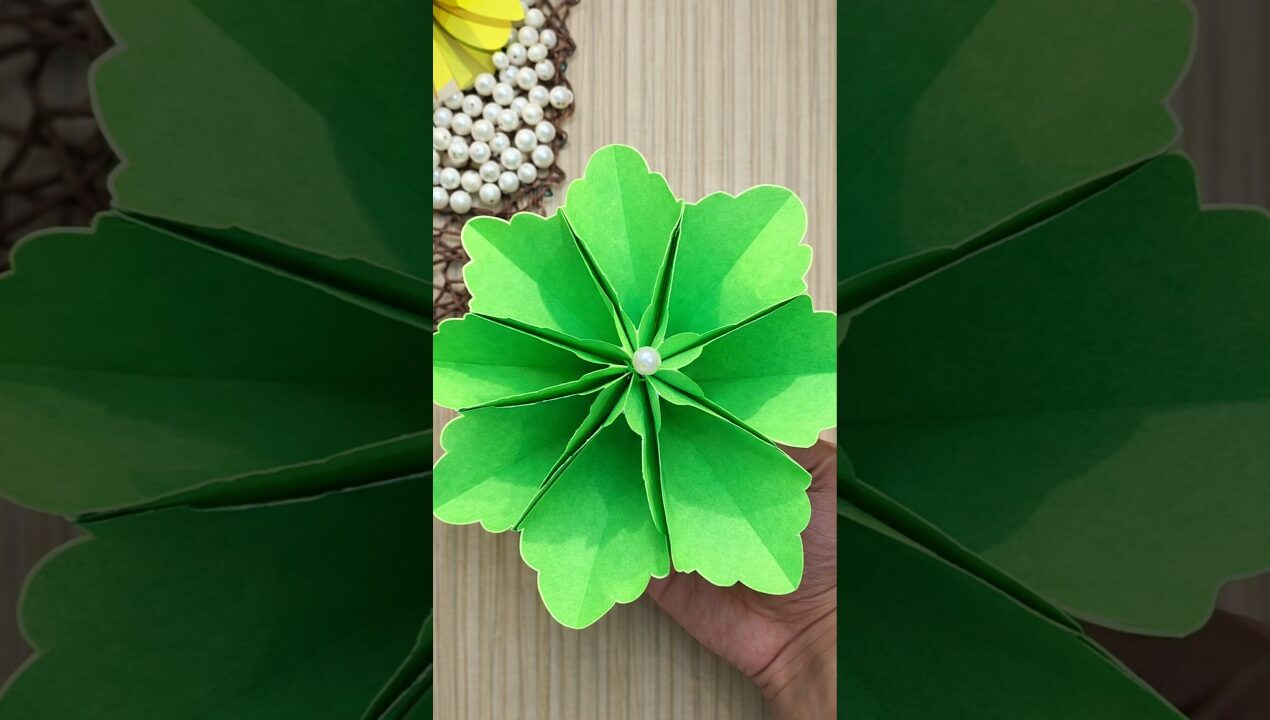 Paper sheet easy flower design craft ideas for kids #shortvideo #shorts #flowers #easycraft #diy