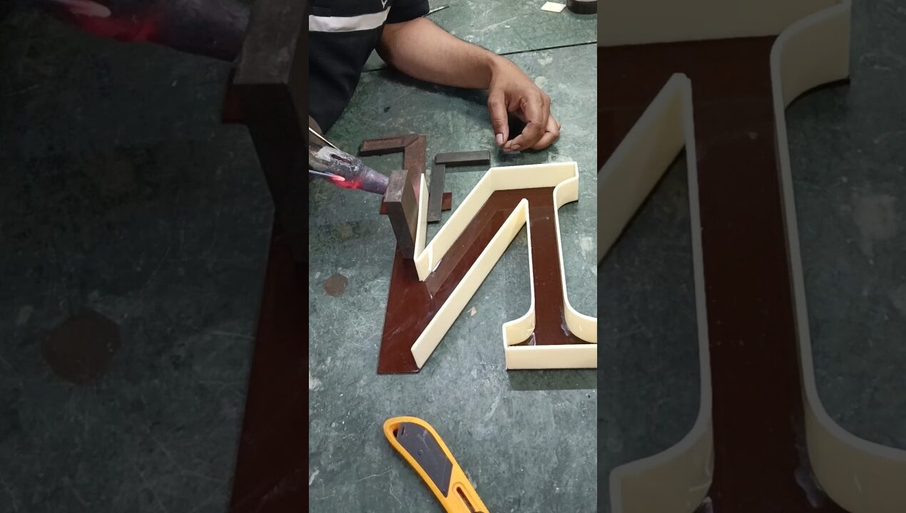 letter bending ideas 💡💯 #acrylic #diy #3dletters #craft #shorts