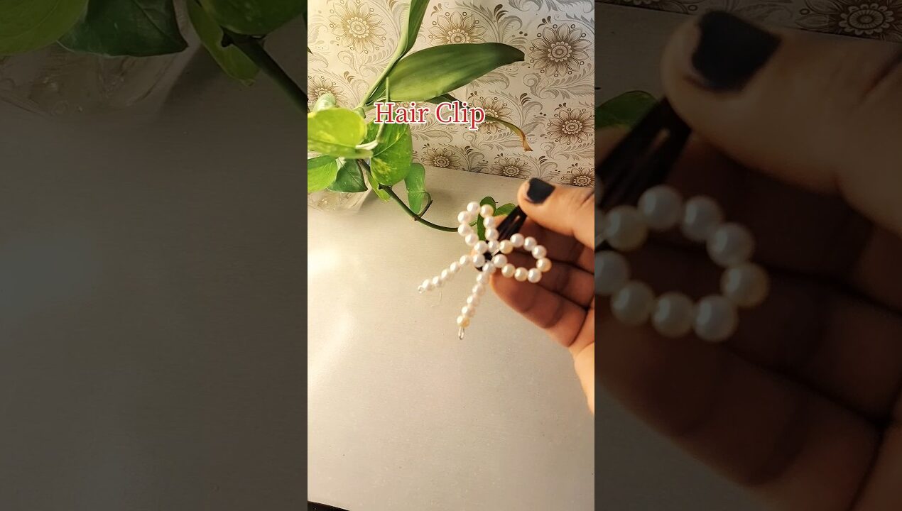 DIY Pearl Hair Clip ✨ Easy Aesthetic Hair Accessory#diy #craft #short