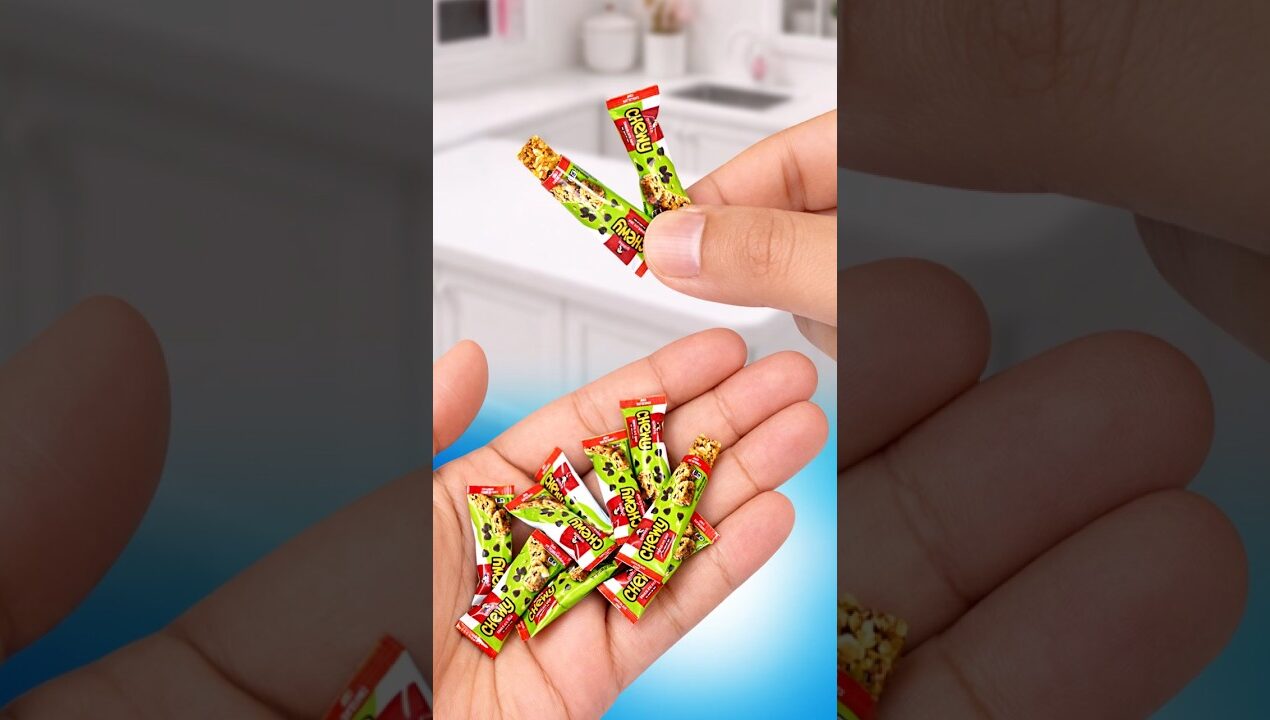DIY Miniature Granola Bars That Look 100% Real! #shorts #diy #miniature #crafts #barbie