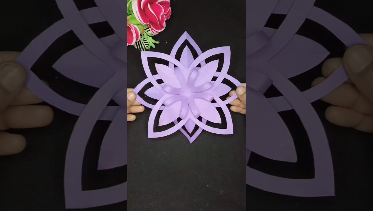 How to make paper crafts flower ideas for kids | Kids Crafts Video 😲 #shorts #easycraftswithsabbo