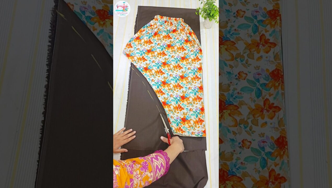 Easy Shalwar cutting ✂️ tips and tricks for beginners with ASMR Diy #youqariagallery #youtubeshorts