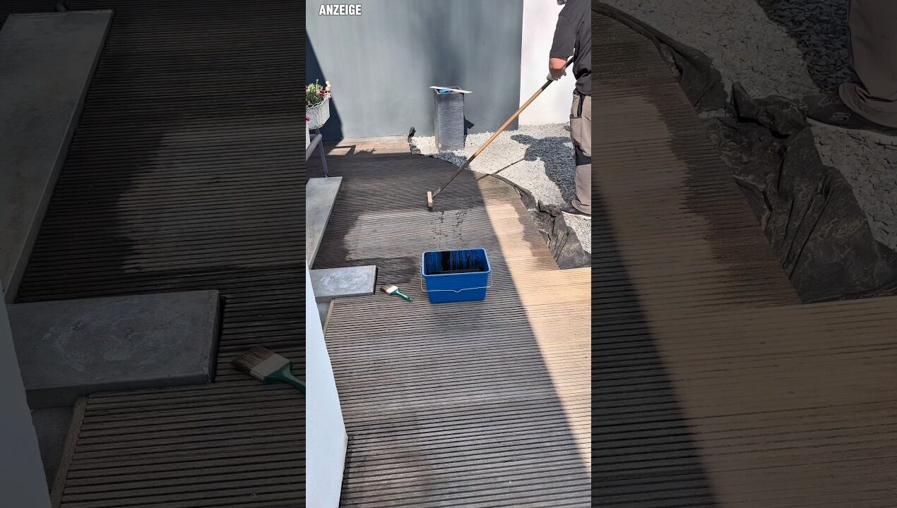 Anzeige – Heute reinigen und ölen wir eine Terrasse.  #derparkettleger #terrasse #diy  #lifehacks