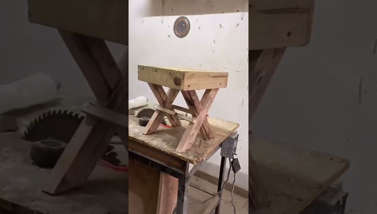 Banquito rustico 🪵.                                       #pallets #viral #shorts #ideas