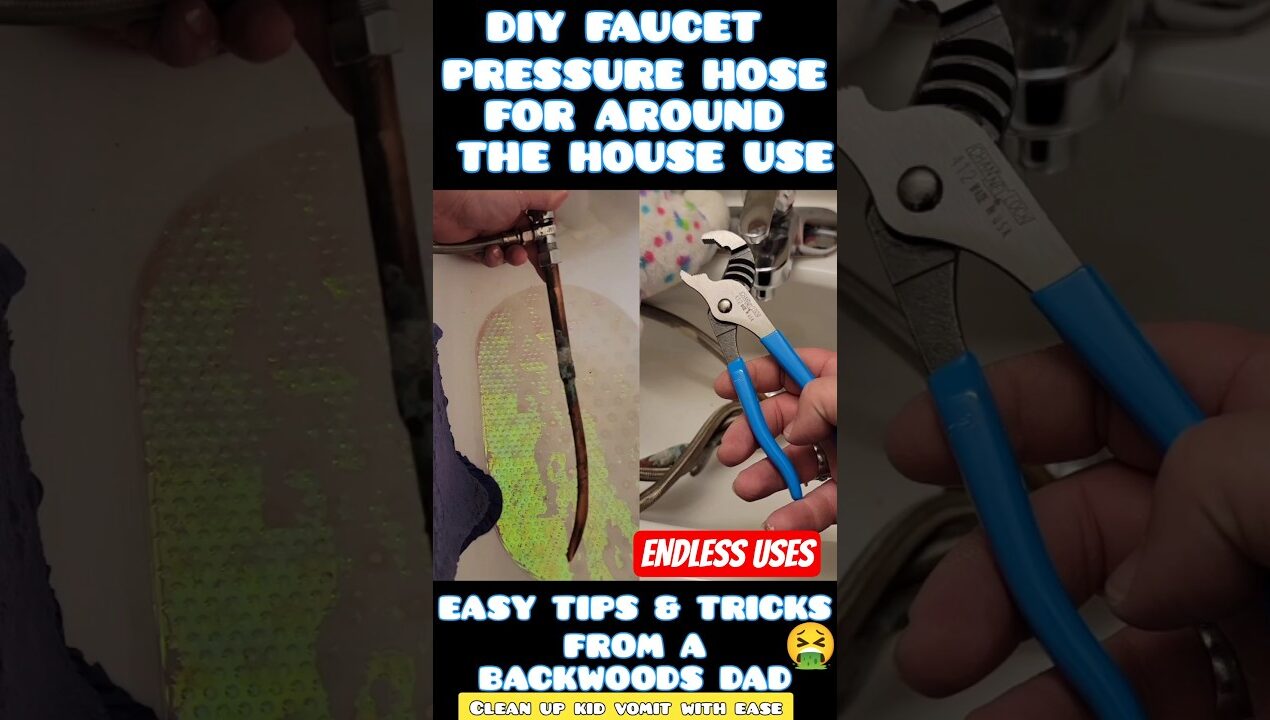 DIY Faucet Pressure Nozzle for Around the House Use @CHANNELLOCKBLUE #DIY #CHANNELLOCK #Tips