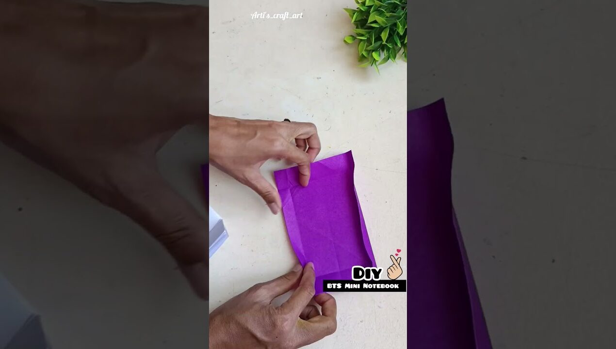 Easy DIY BTS Mini Notebook 📒 | Paper Craft Ideas #diy #minicraft #mininotebook #schoolcraft #shorts