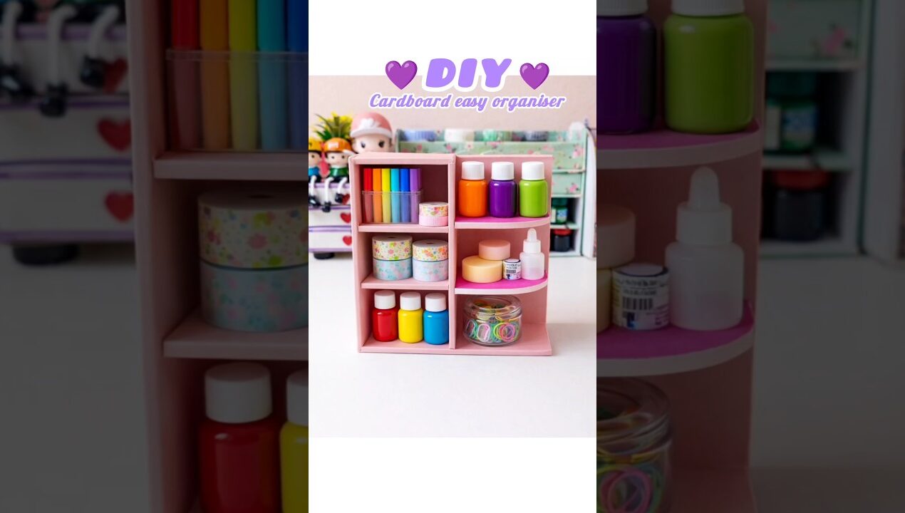 DIY easy cardboard table decor craft idea