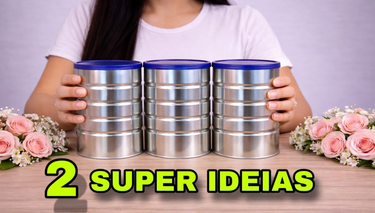 2 IDEIAS FABULOSAS COM LATAS DE LEITE RECICLAGEM CRIATIVA FAÇA VOCÊ MESMO #viral #compartilhe #diy