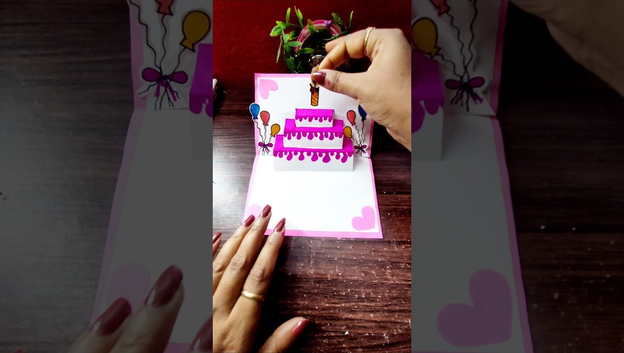 Easy DIY Pop-Up Birthday Card Ideas 🎂🎉#shorts #diy #trending #art #shortsfeed #ytshorts #viral