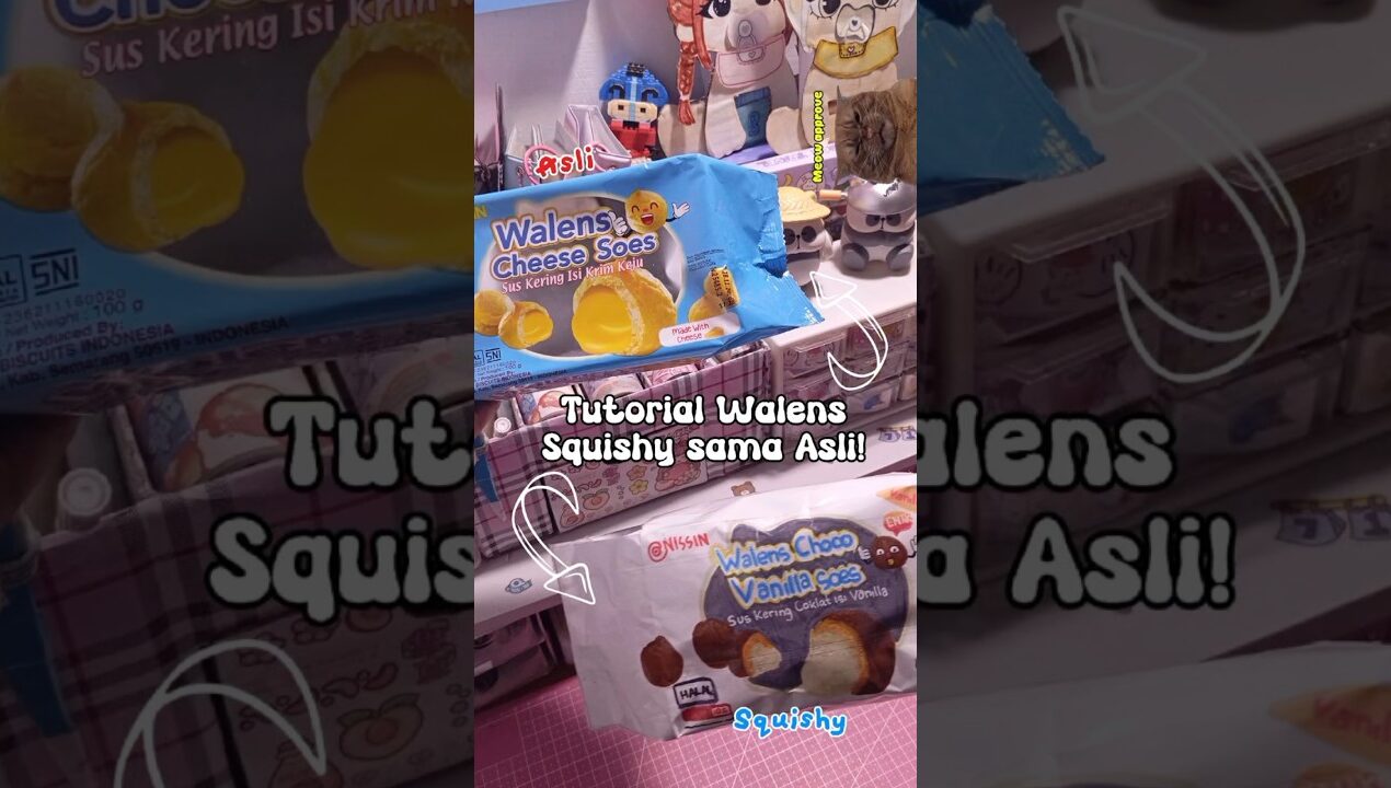 TUTORIAL DIY WALENS SQUISHY🤍🍪 #shorts #squishy #tutorial #diy #viral #aesthetic #snacK