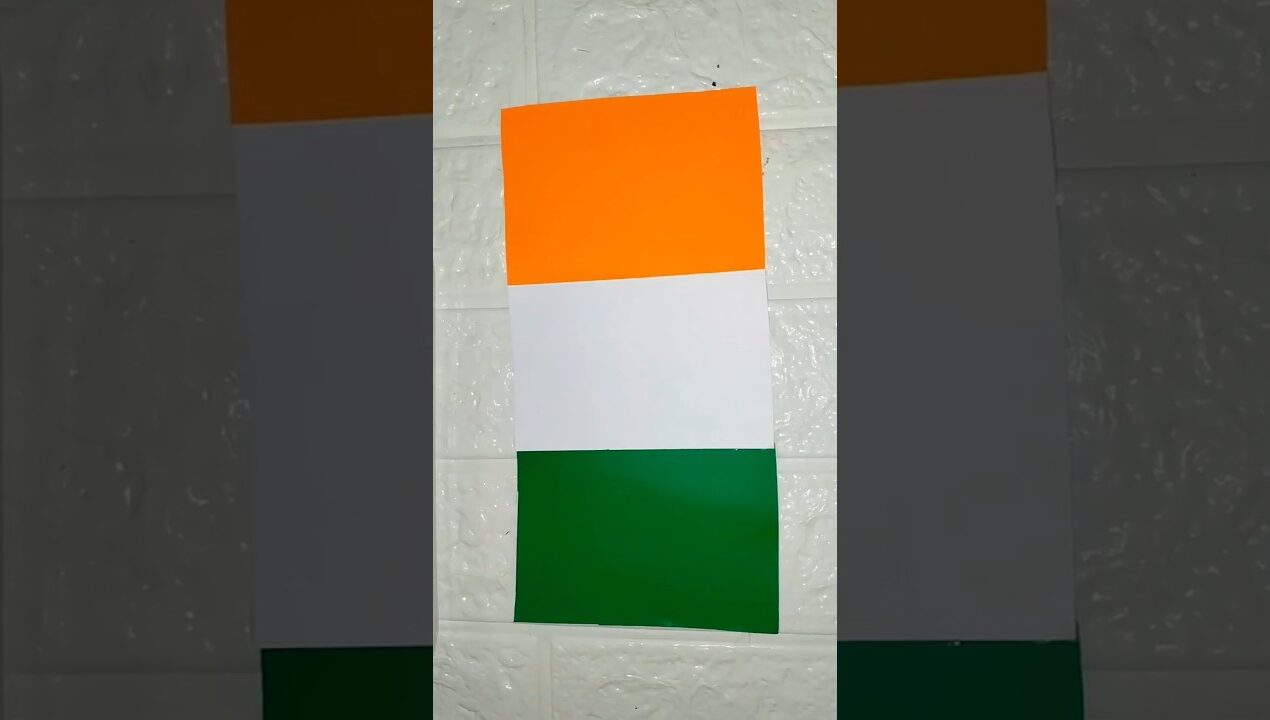 tricolour paper handfan🇮🇳#youtubeshorts #shorts #india #indian #flag #fan #craft #trending #ytshorts