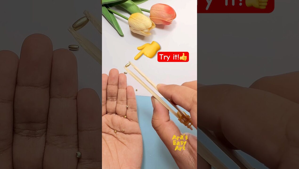 🥢​⁠DIY Craft with icecream stick @ArasEasyArt #diy #viral #ytshorts