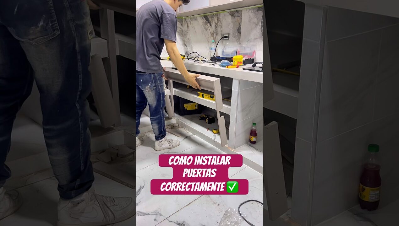 Puertas de cocina fácil de hacer 😮 #asmr #diy #homedecor #kitchen