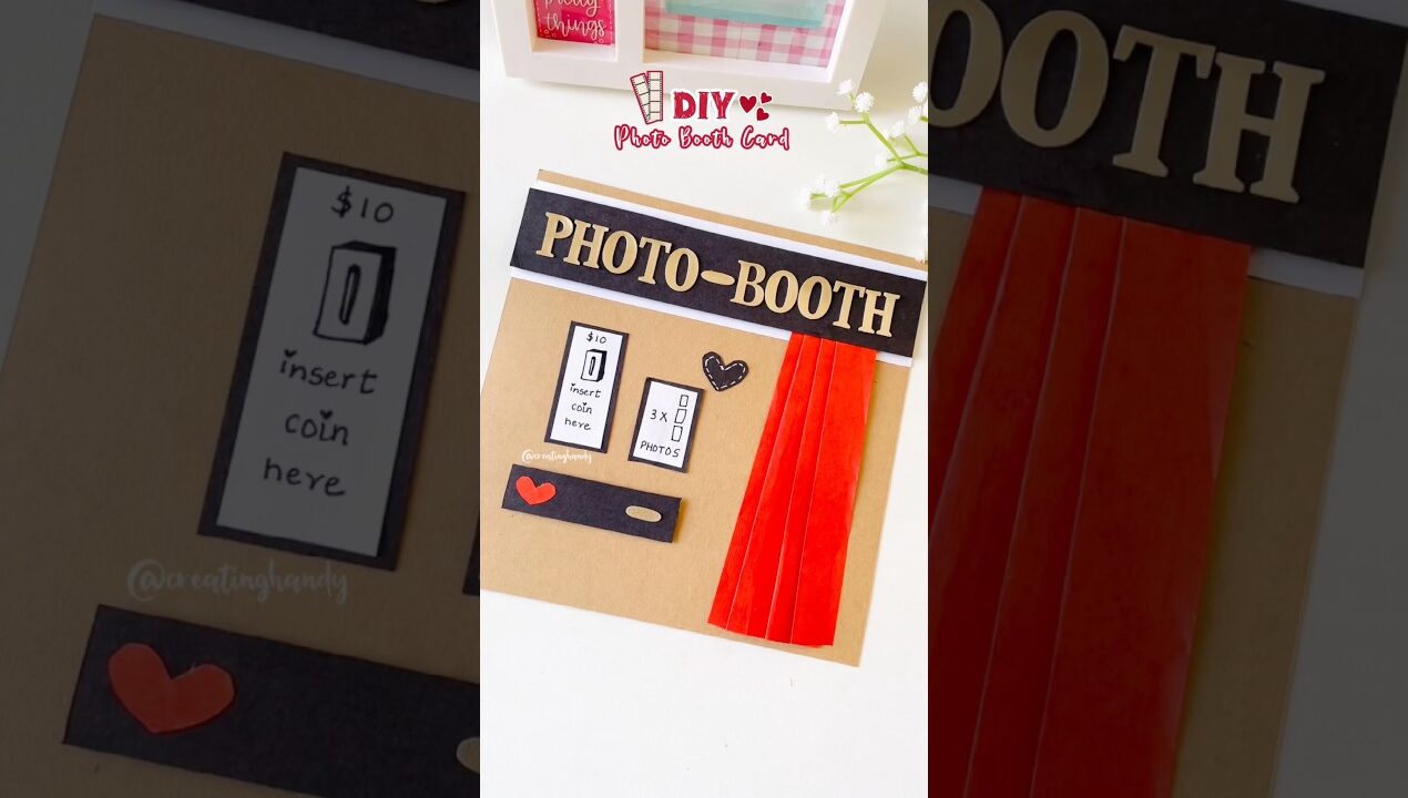 📸DIY Photo Booth Card 😍 #diy #gift #diycard #giftideas #creativediy #giftforher #diygifts