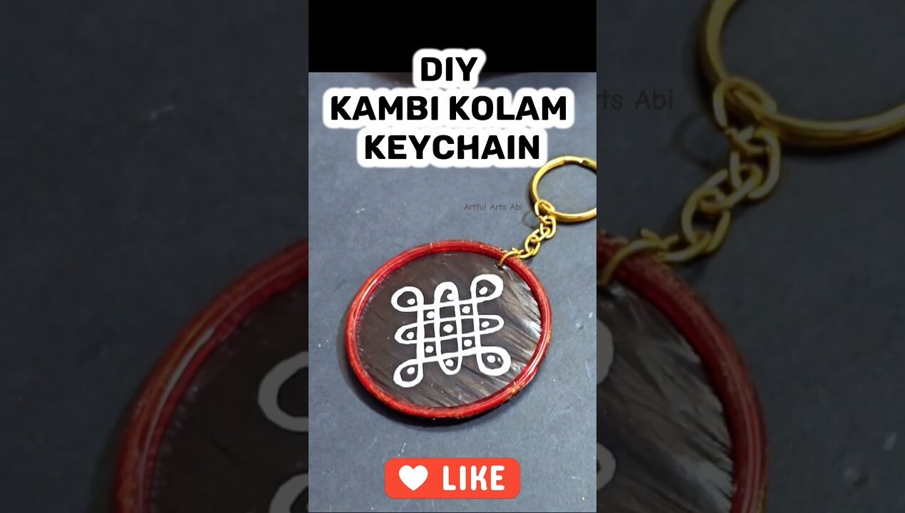 DIY Kolam Keychain #diy #artfulartsabi #trending #craft #keychain #viral #shorts #handmade