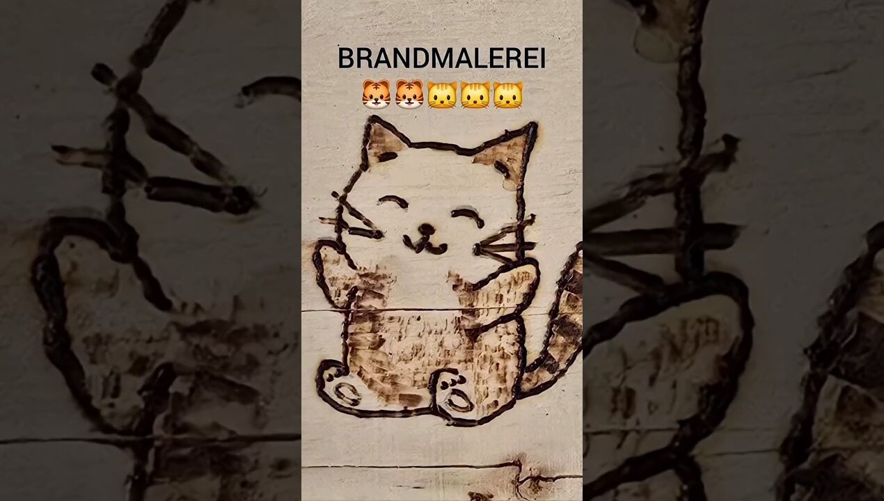 Brandmalerei Kawaii Katze  #origami #bastelanleitung #diy