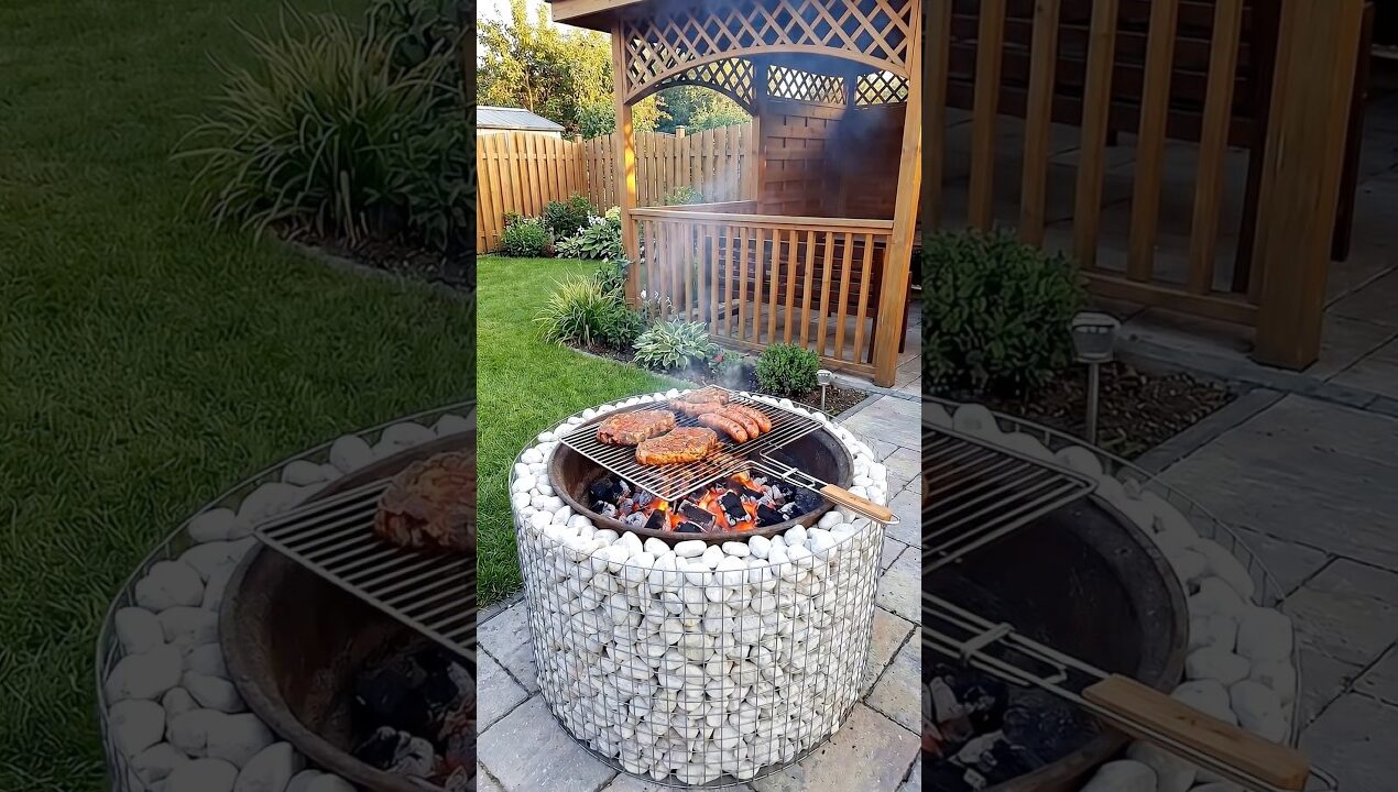 DIY Fire Pit from Stones 🔥 Backyard Transformation in Minutes