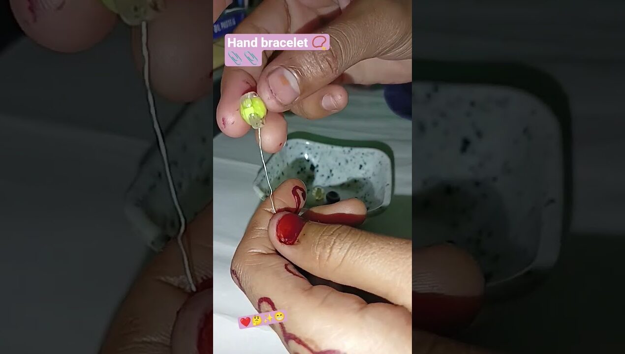 Hand bracelet 📿 #art #paper #diy #craft #Hand #love #shorts #Handmade ✨