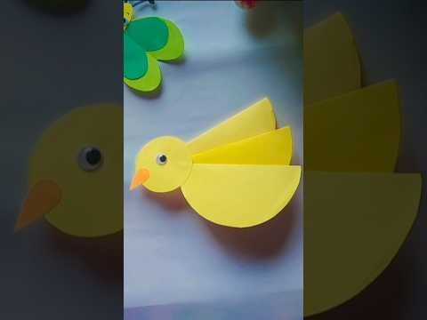 Diy Paper Craft Bird🕊🐦 #craft #song #papercraft #artscraft #craftyhome  #creativeclayideas