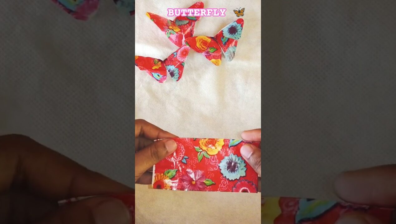Dont waste your gift cover.Make a beautiful butterfly with it😍#shorts #craft#diy