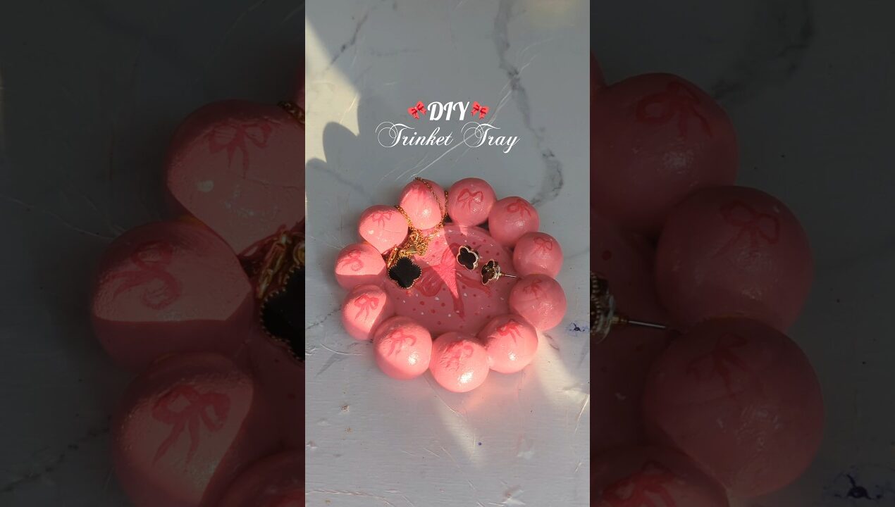 DIY Trinket Tray | Cute desk decor idea #handmade #shorts #viralshorts #diy #trending #trinketdish