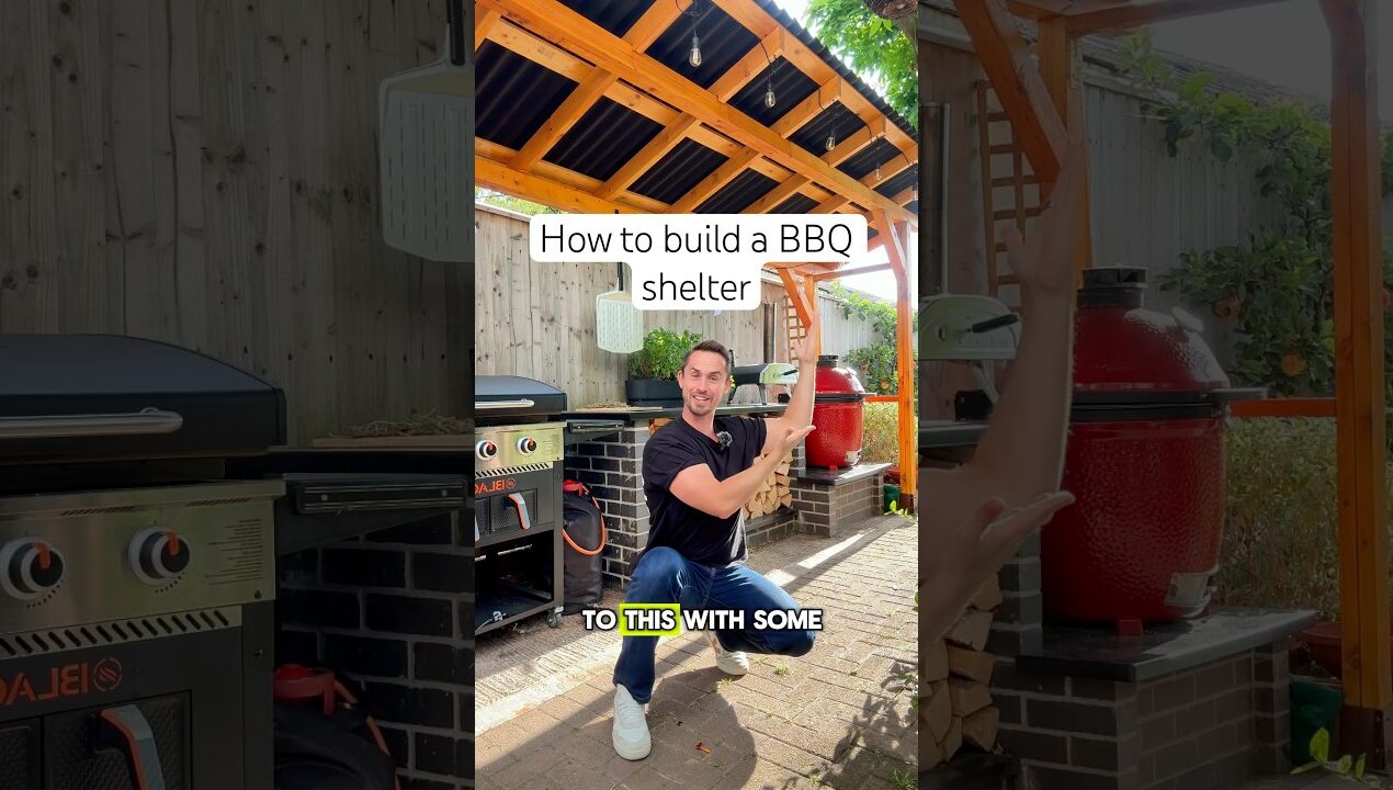 How to build a BBQ shelter #garden #gardening
