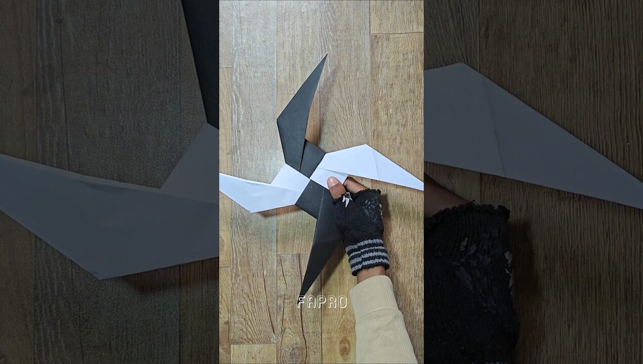 DIY Paper Shuriken Ninja – Amazing Paper Craft Idea #ninja #shorts #paperninjastar