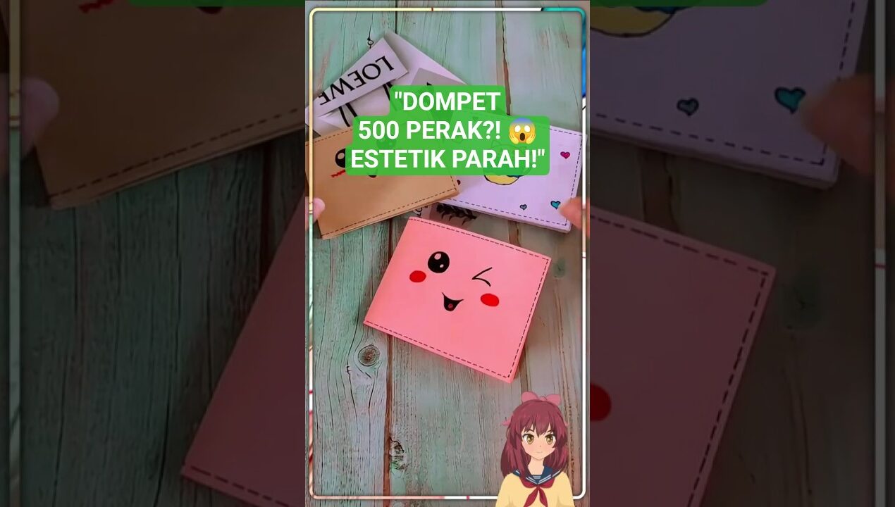 CARA MEMBUAT DOMPET KERTAS ESTETIK 🎨 DIY Tutorial Paper Craft Simpel #shorts