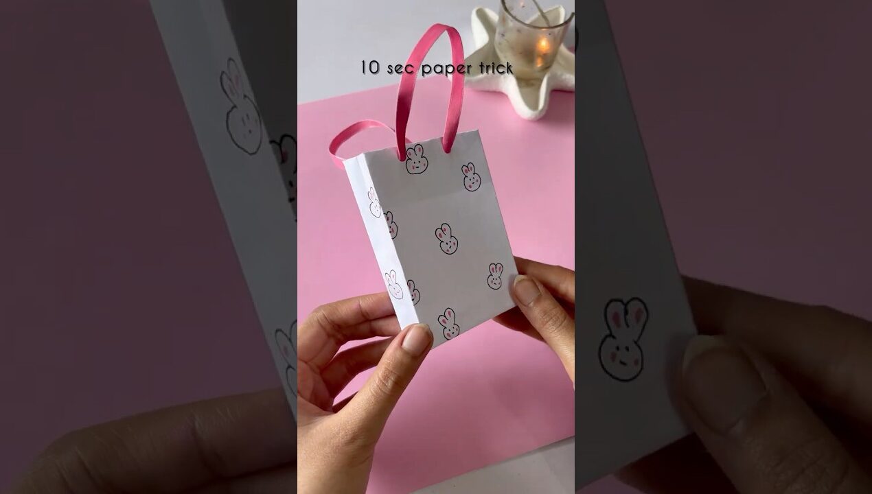 DIY Mini Gift bag | cute gift idea with just single paper ✨🩷