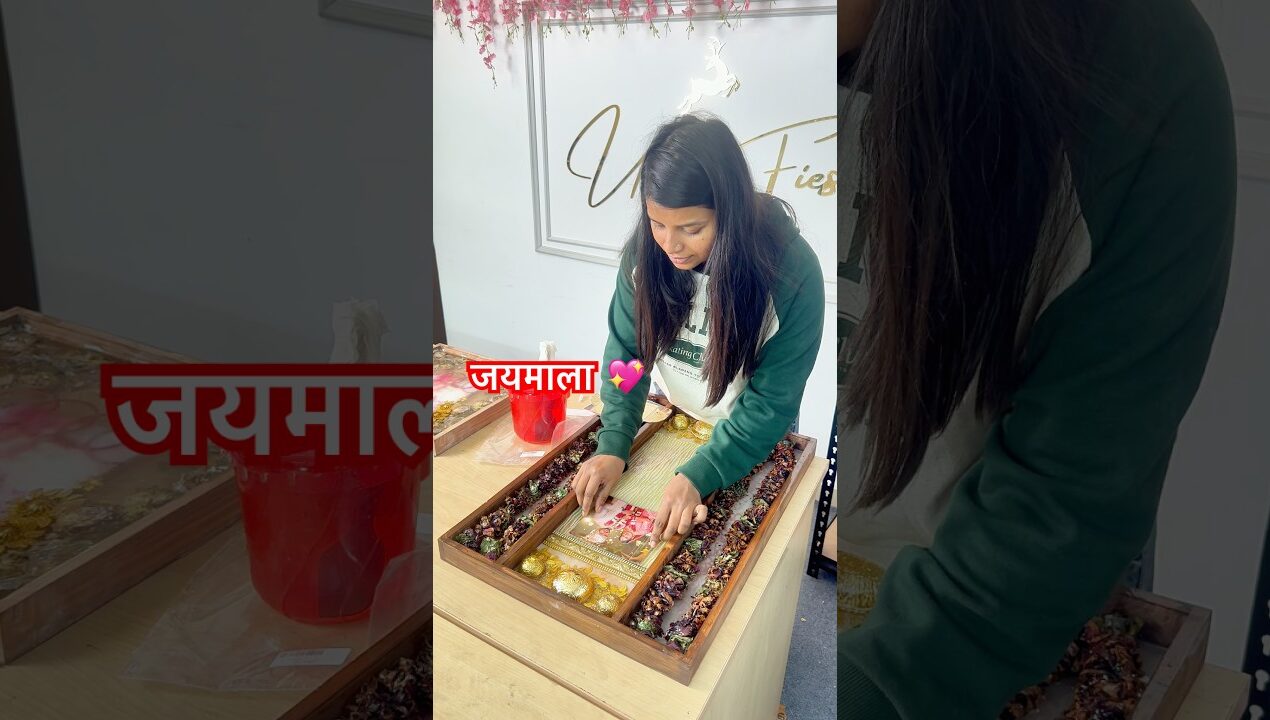 Varmala preservation 🌆💕Resin Varmala photo frame ideas #diy #resinart #shorts #varmalapreservation