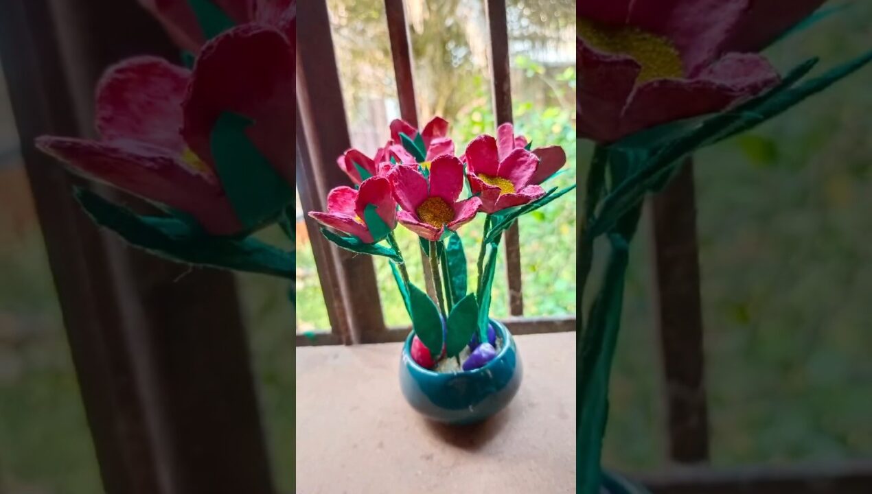 DIY Beautiful flowers💐✨👌#shorts #shortvideo #video #youtubeshorts #diy #art #craft #flowers #viral