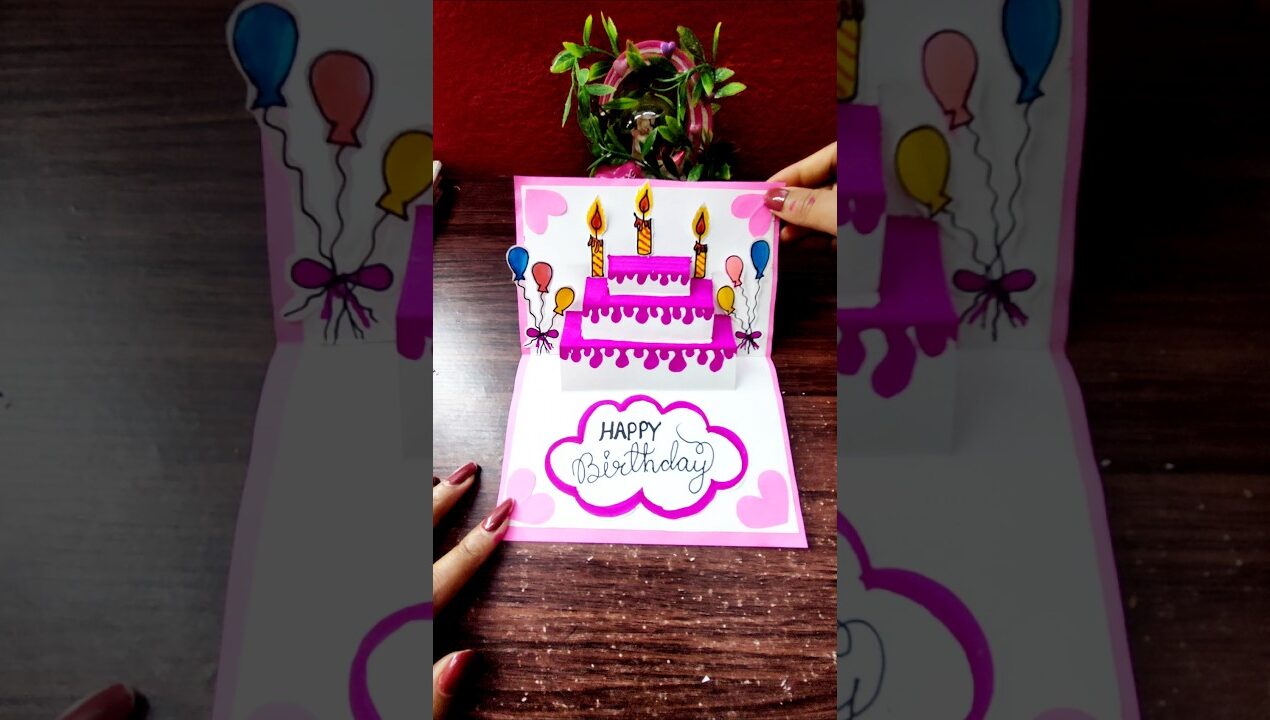 Easy DIY Pop-Up Birthday Card Ideas 🎂🎁#shorts #diy #trending #shortsfeed #viral #youtube #art #craft