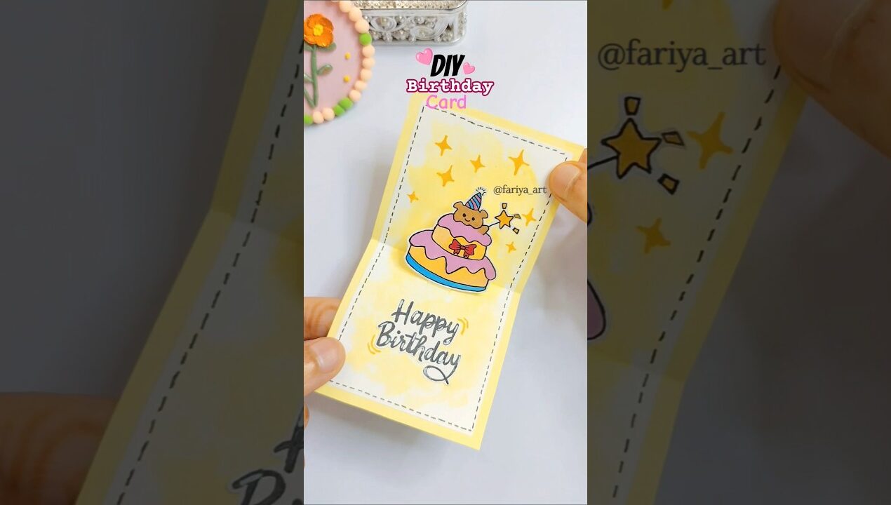 DIY Birthday Card idea 💌💗 #relatable #aesthetic #diy #trending #viralvideos #fypシ #handmade #fyp