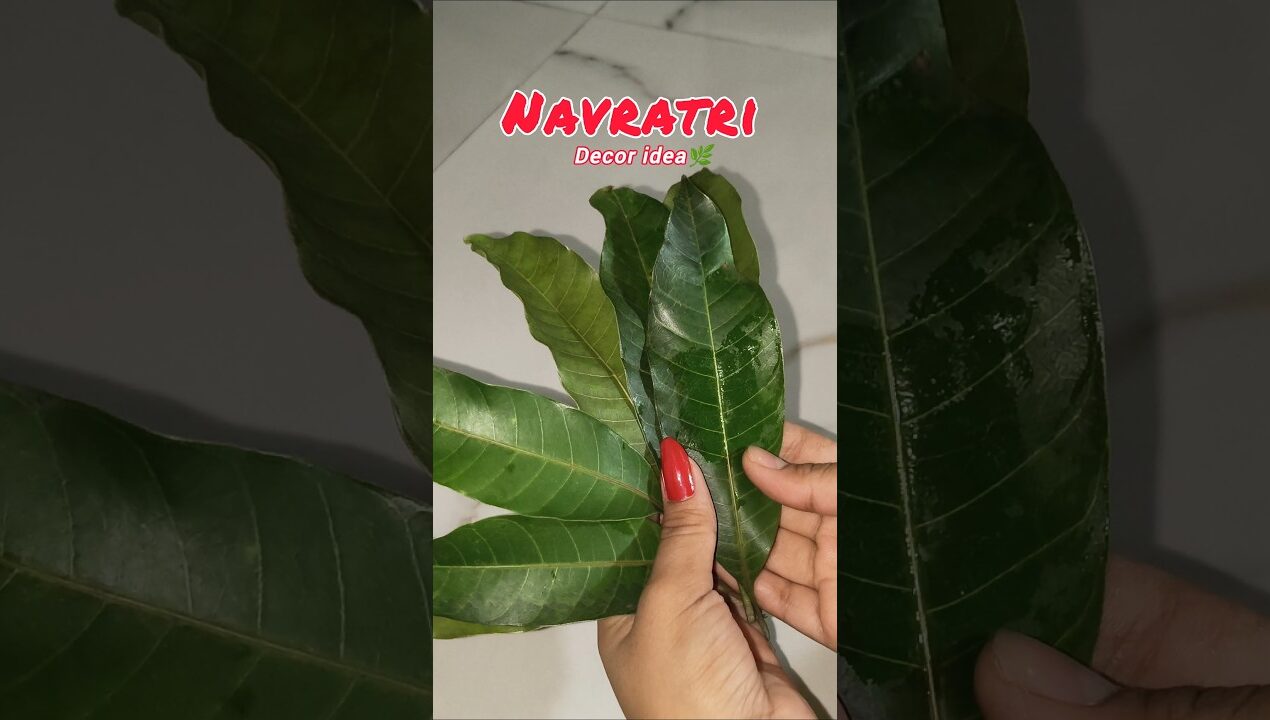 DIY Navratri Leaf 🌿 Decoration Leaf 🍃 Decor Idea #leafdecor #navratrispecial #navtatri #diy #leaf