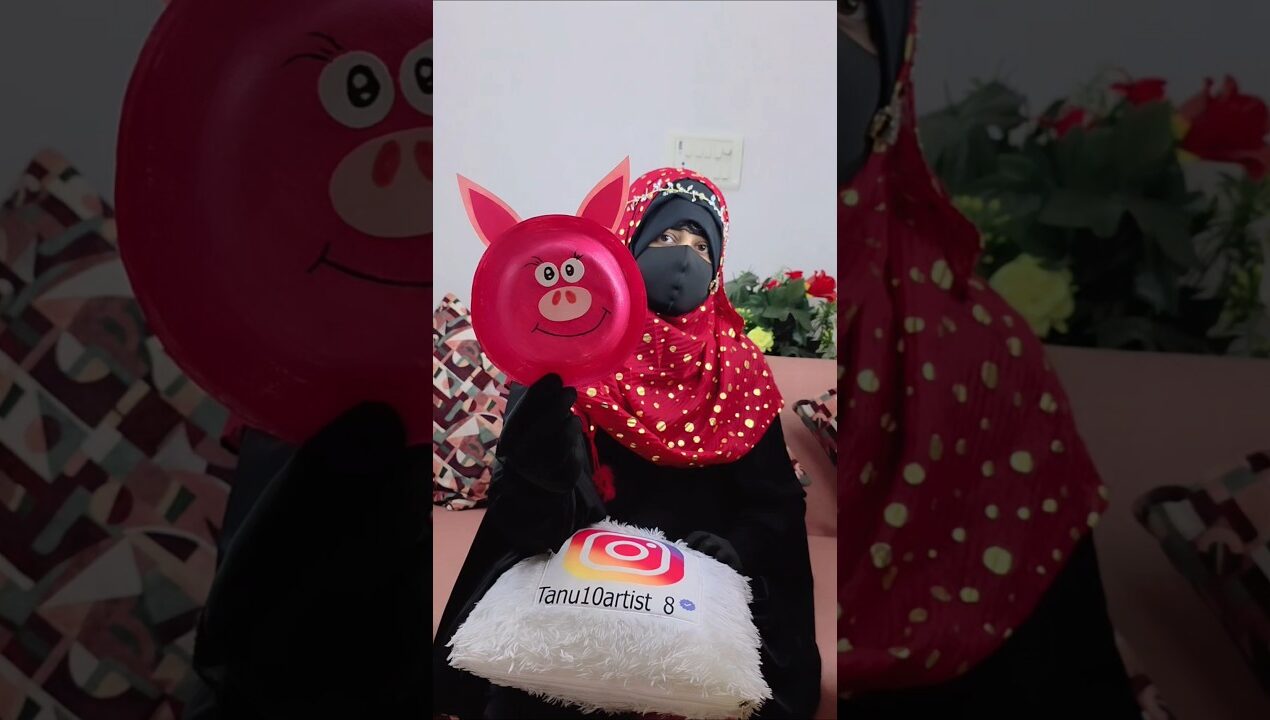 Paper plate craft idea for kids/ Peppa Pig Craft idea #ytshorts #shorts #craft #support #viralshort