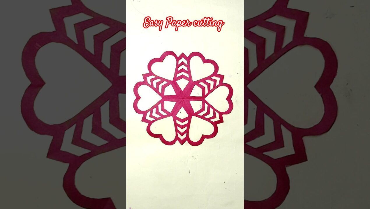 Easy Paper Cutting Design ✂️ |#shorts #youtubeshorts #trending #viral #diy #craft #papercutting